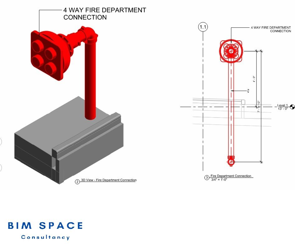 Hydraulic calculations are just the beginning, turning them into construction-ready Revit shop drawings ensures a smooth installation. Every pipe, valve, and connection is modeled with precision, aligning with NFPA and local U.S. codes for a clash-free, coordinated system.